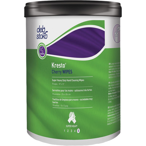 Kresto&reg; Cherry Wipes, 70 Wipes, 10" x 12" Equipex