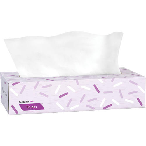 Papier-mouchoir Pro Select, 2 pli, 7,3" lo x 8,1" la, 100 feuilles/boîte Equipex