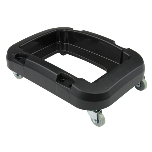 Recycling & Waste Receptacle Dolly, Polypropylene, Black, Fits: 17-1/4" x 12-1/2" Equipex