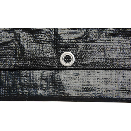 Tarp, Light Industrial Duty, Black, 6' x 8' x 8 mils Equipex