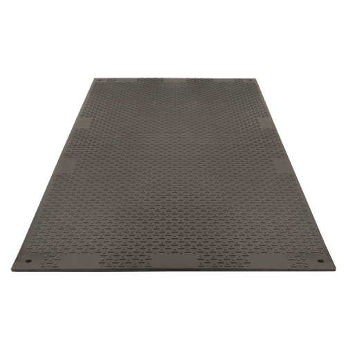 Protecteur de sol d'usage moyen, 4' x 8', Poly&eacute;thyl&egrave;ne haute densit&eacute;, Lisse/textur&eacute;, Noir Equipex