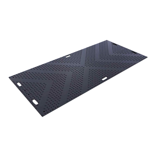 LibertyMat&reg; Medium-Duty Ground Protection, 4' x 8', High Density Polyethylene, Textured, Black Equipex