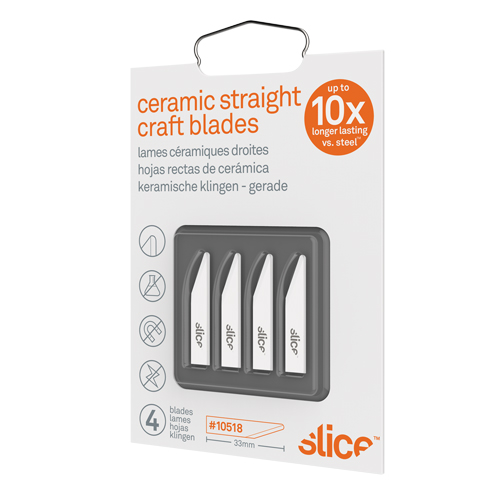 Slice Rounded-Tip Ceramic Straight Edge Knife Blades, Single Style Equipex