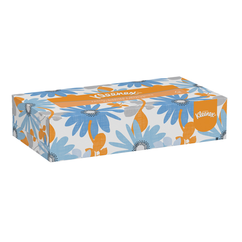 Papier-mouchoir Kleenex, 2 pli, 8" lo x 8-1/2" la, 125 feuilles/boîte Equipex