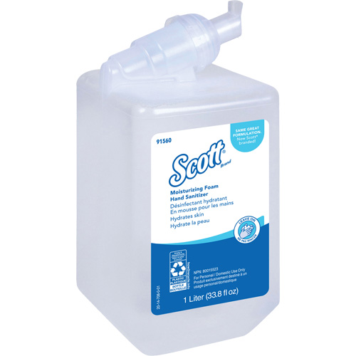 Scott&reg; Pro Moisturizing Foam Hand Sanitizer, 1000 ml, Cartridge Refill, 62% Alcohol Equipex