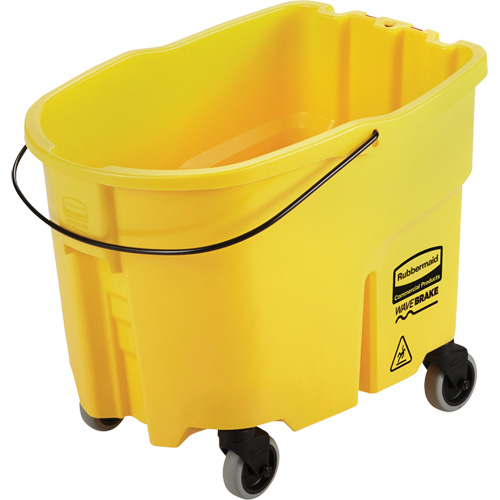 Wavebrake&reg; Mop Bucket, 8.75 US Gal. (35 qt.) Capacity, Yellow Equipex