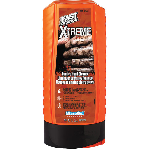 Nettoyant professionnel pour les mains Xtreme, Pierre ponce, 443 ml, Bouteille, Orange Equipex