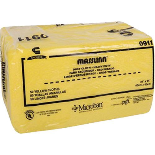 Masslin Heavy-Duty Dust Cloth, Microfibre, Yellow Equipex