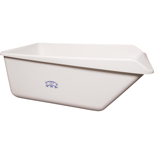 Bac de rangement avec rebord inclin&eacute;, Plastique, Blanc Equipex