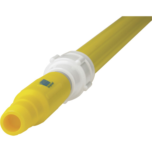 Manche de brosse pour plateforme, Brosse/Support &agrave; tampon, Jaune, T&eacute;lescopique, 62"-113" lo Equipex