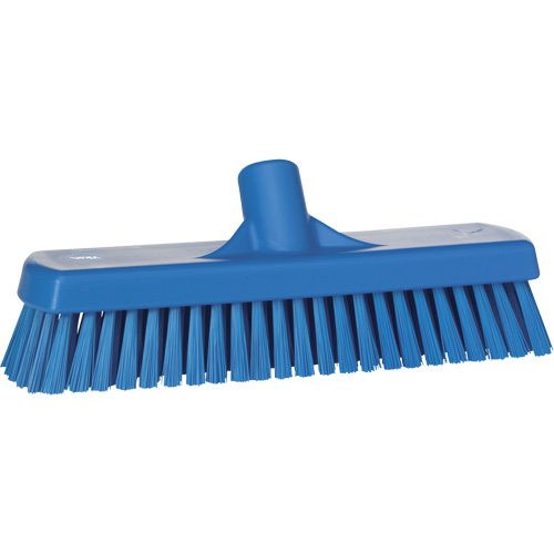 Deck & Wall Scrub Brush, Stiff Bristles, 12", Polyester, Blue Equipex