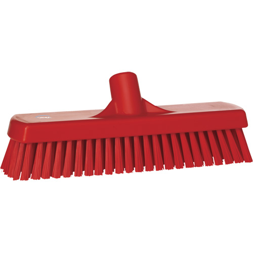 Brosse &agrave; r&eacute;curer pour planchers et murs, Crins Ferme, 12", Polyester, Rouge Equipex