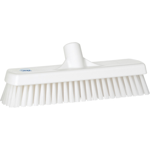 Deck & Wall Scrub Brush, Stiff Bristles, 12", Polyester, White Equipex