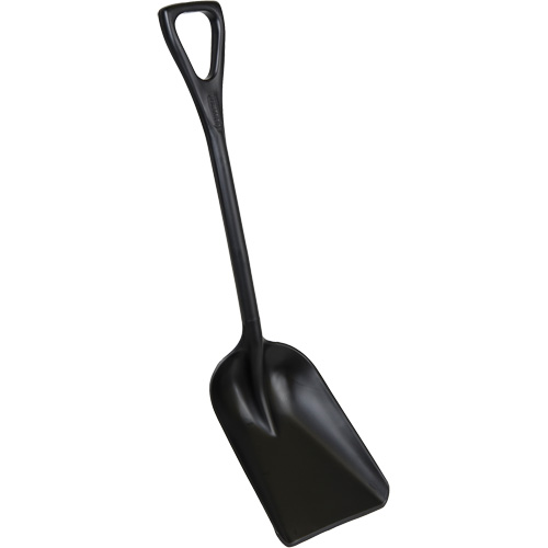 One-Piece Hygienic Shovel, 10" x 6" Blade, 37-1/2" Length, Plastic, Black Equipex