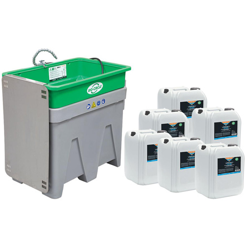 Ensemble de d&eacute;marrage pour lavage de pi&egrave;ces Maxi BIO-CIRCLE, Plastique Equipex