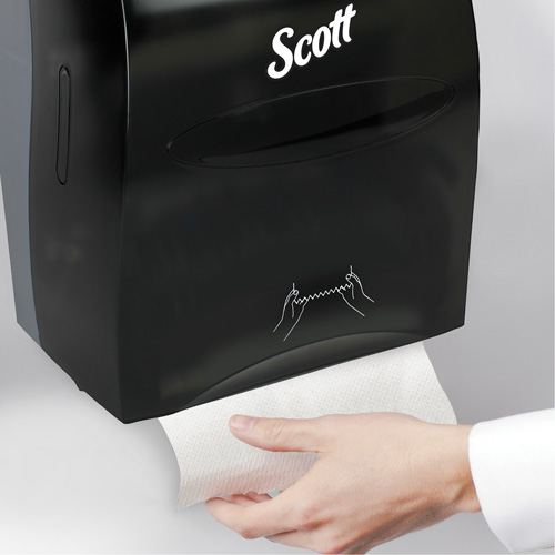 Scott&reg; Essential Hand Towel Roll Dispenser, Manual/No-Touch, 12.63" W x 10.2" D x 16.13" H Equipex