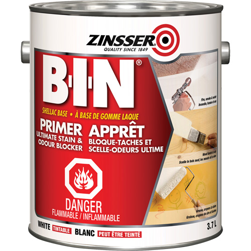 Appr&ecirc;t-scellant &agrave; base de gomme-laque B-I-N, 3,7 L, Gallon, Blanc teintable Equipex