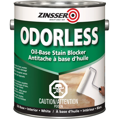 Appr&ecirc;t inodore &agrave; base d'huile qui bloque les taches, Blanc, Tr&egrave;s mat, 3,78 L, Gallon Equipex