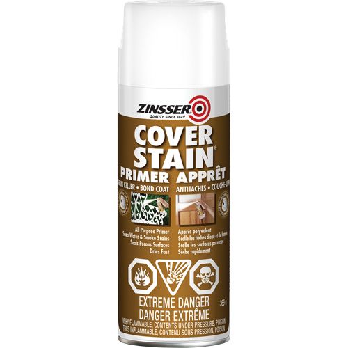 Scellant d'appr&ecirc;t &agrave; base d'huile Cover Stain, Canette a&eacute;rosol, Blanc Equipex