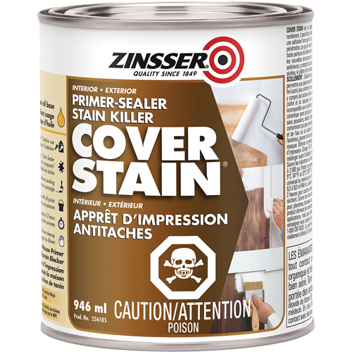 Cover Stain&reg; Oil-Base Primer Sealer, 946 ml, Can, White Equipex