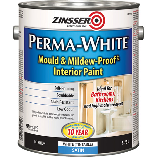 Peinture int&eacute;rieure Mold & Mildew-Proof Perma-White, 3,78 L, Gallon, Blanc Equipex