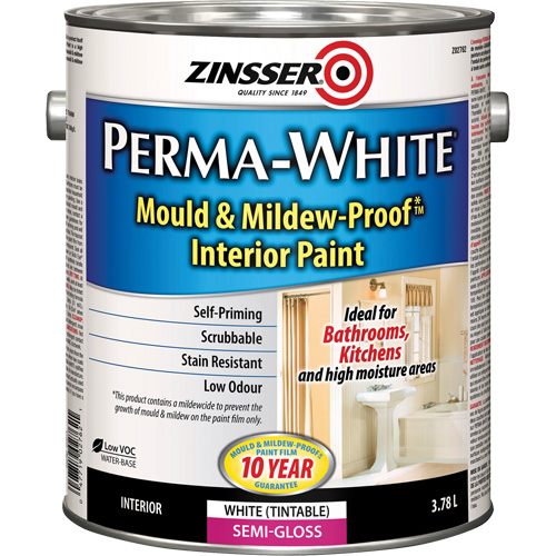 Peinture int&eacute;rieure Mold & Mildew-Proof Perma-White, 3,78 L, Gallon, Blanc Equipex