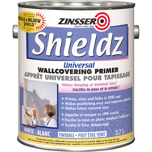 Shieldz&reg; Universal Wall Covering Primer, 3.7 L, Gallon, Tintable White Equipex