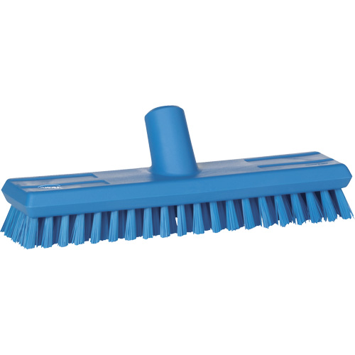 Brosse lave-pont aliment&eacute;e en eau, Crins Extra-ferme, 10-3/4", Polyester, Bleu Equipex