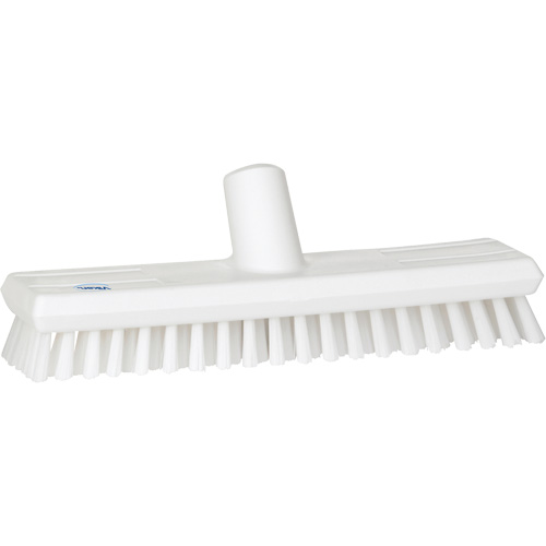 Brosse lave-pont aliment&eacute;e en eau, Crins Extra-ferme, 10-3/4", Polyester, Blanc Equipex