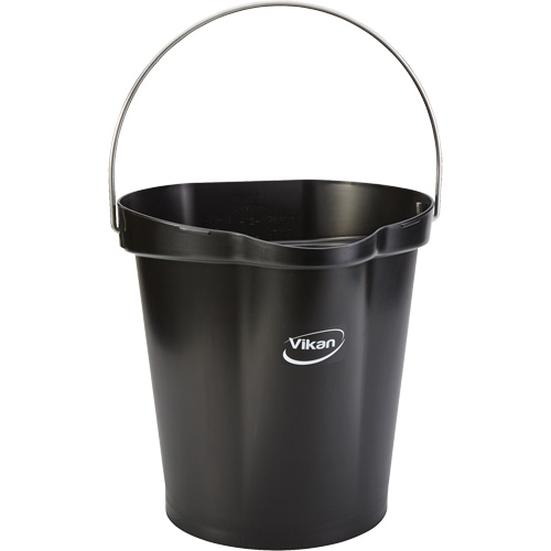 Seau pour l'hygi&egrave;ne des aliments, Noir, 3 gal. US Equipex