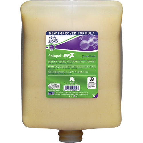 Nettoyant &agrave; mains Solopol GFX, Liquide, 3,25 L, Cartouche en plastique, Parfum&eacute; Equipex