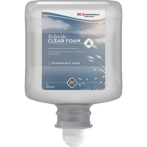Savon transparent pour les mains Refresh, Mousse, 1 L, Sans parfum Equipex