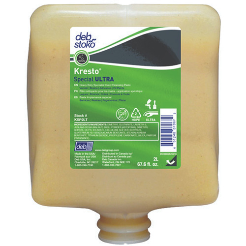Recharge de nettoyant pour les mains Kresto Special Ultra, P&acirc;te, 2 L, Cartouche en plastique, Fraîcheur Equipex
