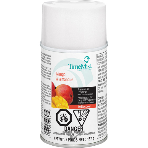 Purificateur dair industriel TimeMist, Mangue, Canette a&eacute;rosol/Cartouche Equipex