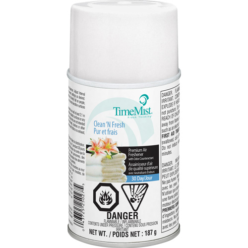 TimeMist&reg; Industrial Strength Air Freshener, Clean & Fresh, Aerosol Can/Cartridge Equipex