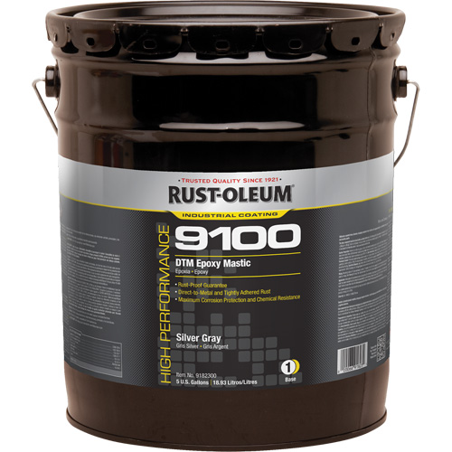 9100 System DTM Epoxy Mastic Base, Silver Grey, 5 gal., Pail Equipex