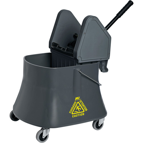 Champ Bucket & Wringer Combo, Down Press, 10 US Gal.(40 Quart), Grey Equipex