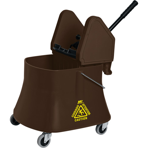 Champ Bucket & Wringer Combo, Down Press, 10 US Gal.(40 Quart), Brown Equipex