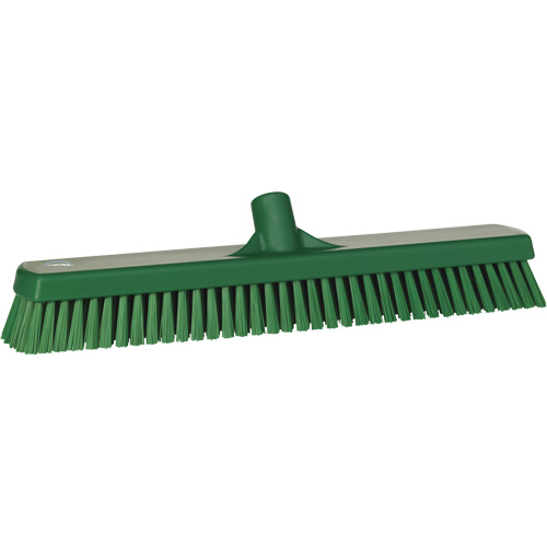 Deck & Wall Scrub Brush, Stiff Bristles, 19", Polyester, Green Equipex