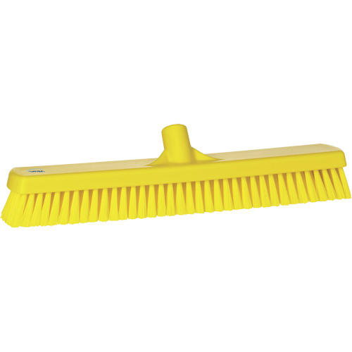 Deck & Wall Scrub Brush, Stiff Bristles, 19", Polyester, Yellow Equipex