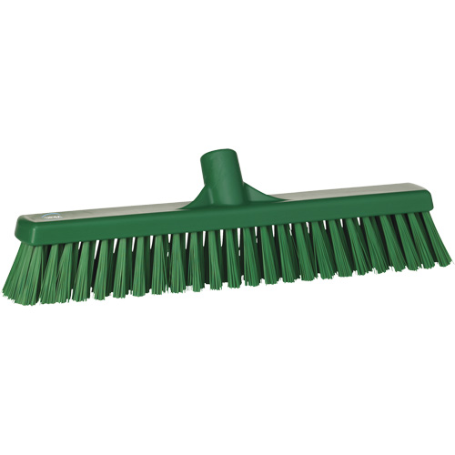 T&ecirc;te de balai-brosse &agrave; soies combin&eacute;es, Crins Cors&eacute;/Fin, 16-1/2", Polyester, Vert Equipex