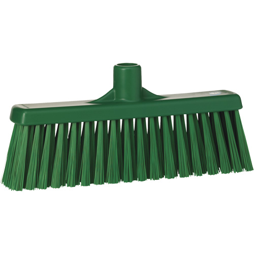 T&ecirc;te de balai droit, Crins Moyen, 12", Polyester, Vert Equipex