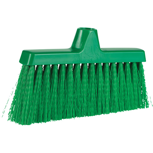 ColorCore Angle Head Broom, Medium Bristles, 10", Polypropylene, Green Equipex