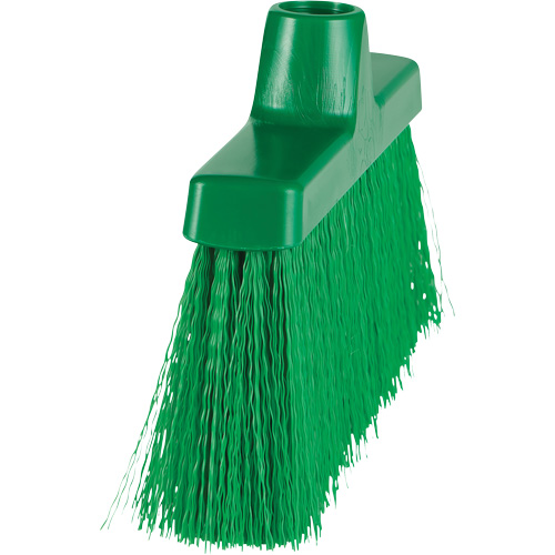 ColorCore Angle Head Broom, Medium Bristles, 10", Polypropylene, Green Equipex