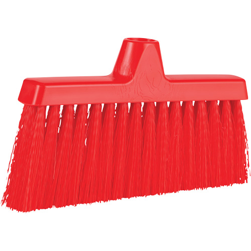 ColorCore Angle Head Broom, Medium Bristles, 10", Polypropylene, Red Equipex