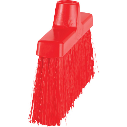 ColorCore Angle Head Broom, Medium Bristles, 10", Polypropylene, Red Equipex