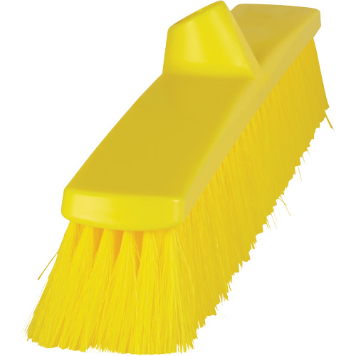 ColorCore Push Broom, Fine Bristles, 24", Polypropylene, Yellow Equipex