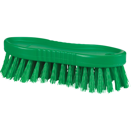 ColorCore Hand Brush, Stiff Bristles, 6" Long, Green Equipex