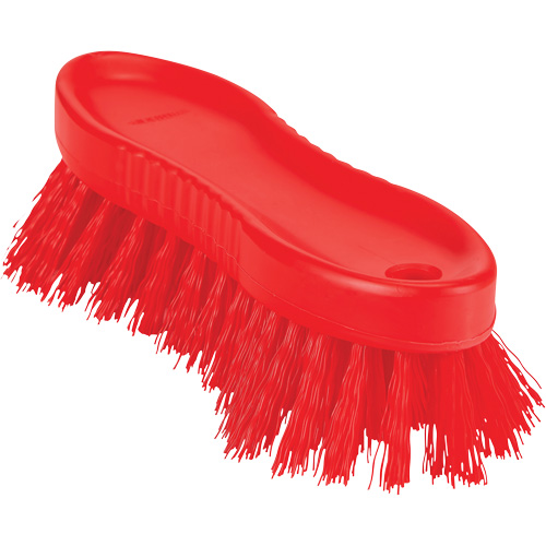 ColorCore Hand Brush, Stiff Bristles, 6" Long, Red Equipex