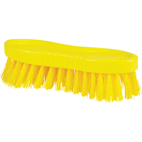 ColorCore Hand Brush, Stiff Bristles, 6" Long, Yellow Equipex